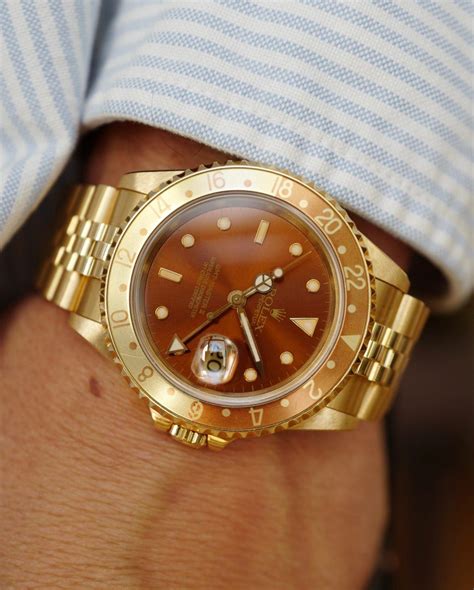 rolex gmt master yellow gold